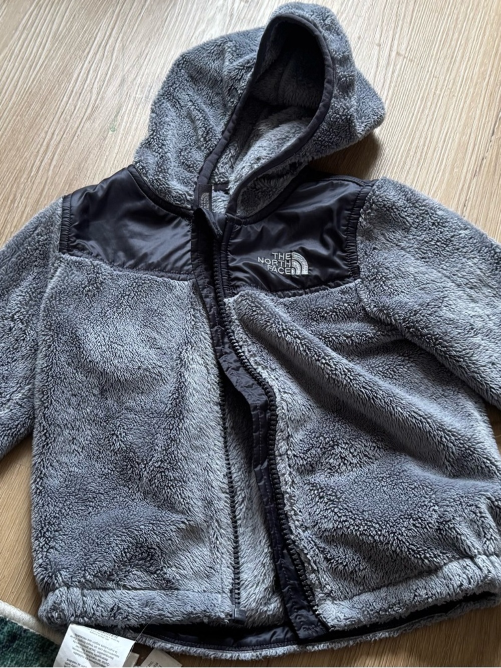 North face gray fleece zip up 18-24 months